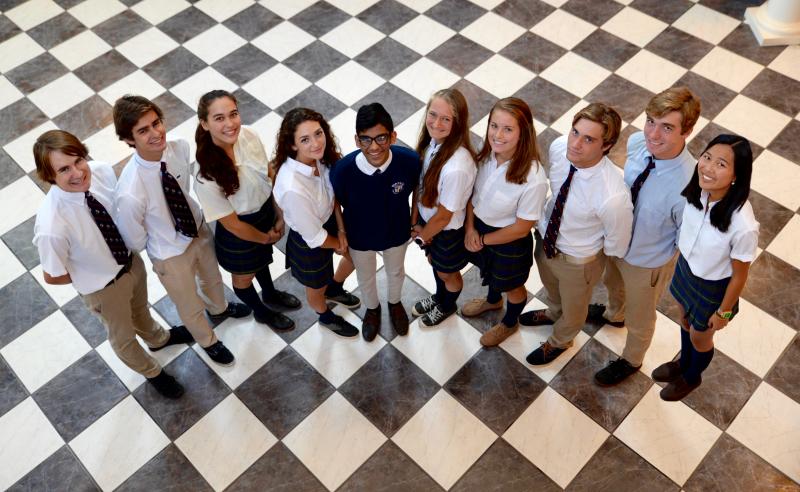 Class of 2017 students honored for outstanding Advanced Placement scores shown are (l-r) Zach Wilson, Berlin, Md.; Rayne Parker, Ocean City, Md.; Sambina Anthony, Seaford; Lily Zechiel, Lewes;, Nick Moondra, Salisbury, Md.; Ava Schwartz, Eden, Md.; Julie Talbert, Allen, Md.; Owen Nally, Ocean View; Patrick Petrera, Salisbury; and Isabel Dashiell, Ocean City. Not Pictured is Melissa Laws, Berlin. SUBMITTED PHOTO